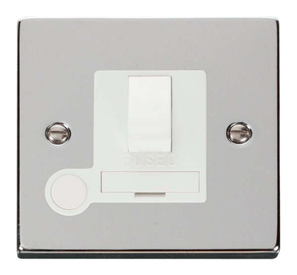 Click Deco Polished Chrome Switched Fused Spur Flex Outlet