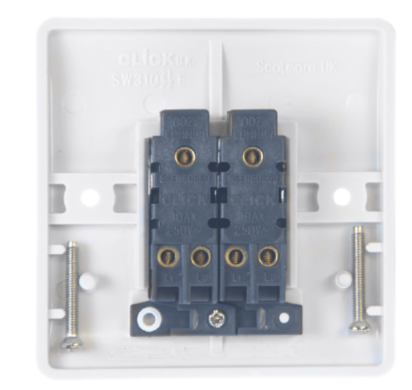 Click Mode 2 Gang 2 Way 10Ax Switch - Image 2