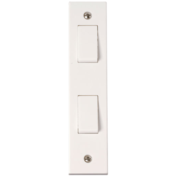 Click Polar 2 Gang 2 Way 10Ax Architrave Switch