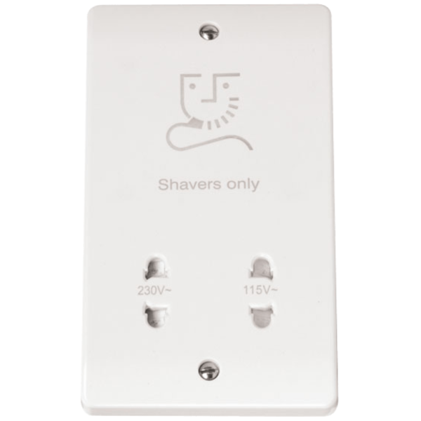 Click Mode Dual Voltage Shaver Socket