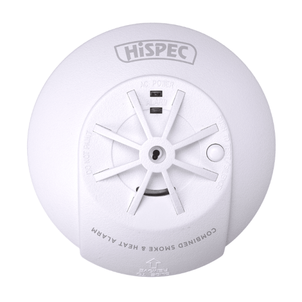 Mains COMBO Smoke/Heat Alarm with 10 Year Lithium Battery Backup